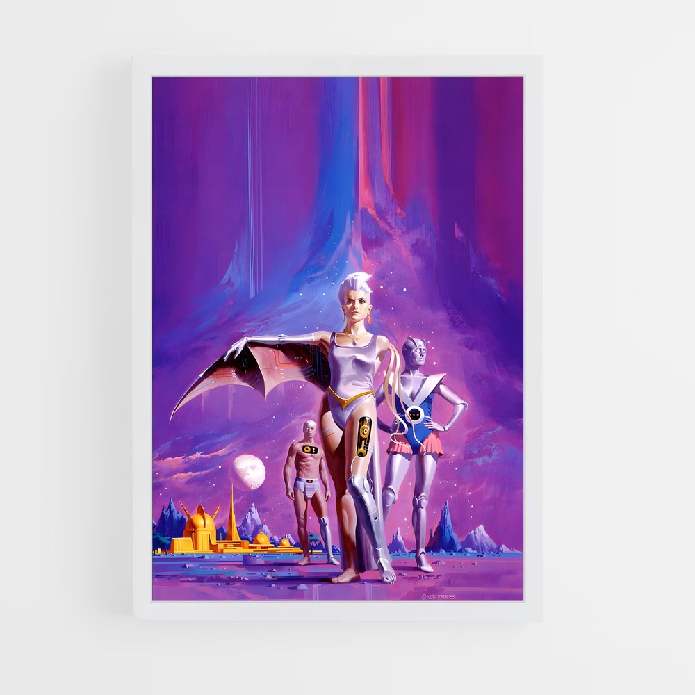 Poster Amour CosmiK – affiche Espace rétro (vue 3)